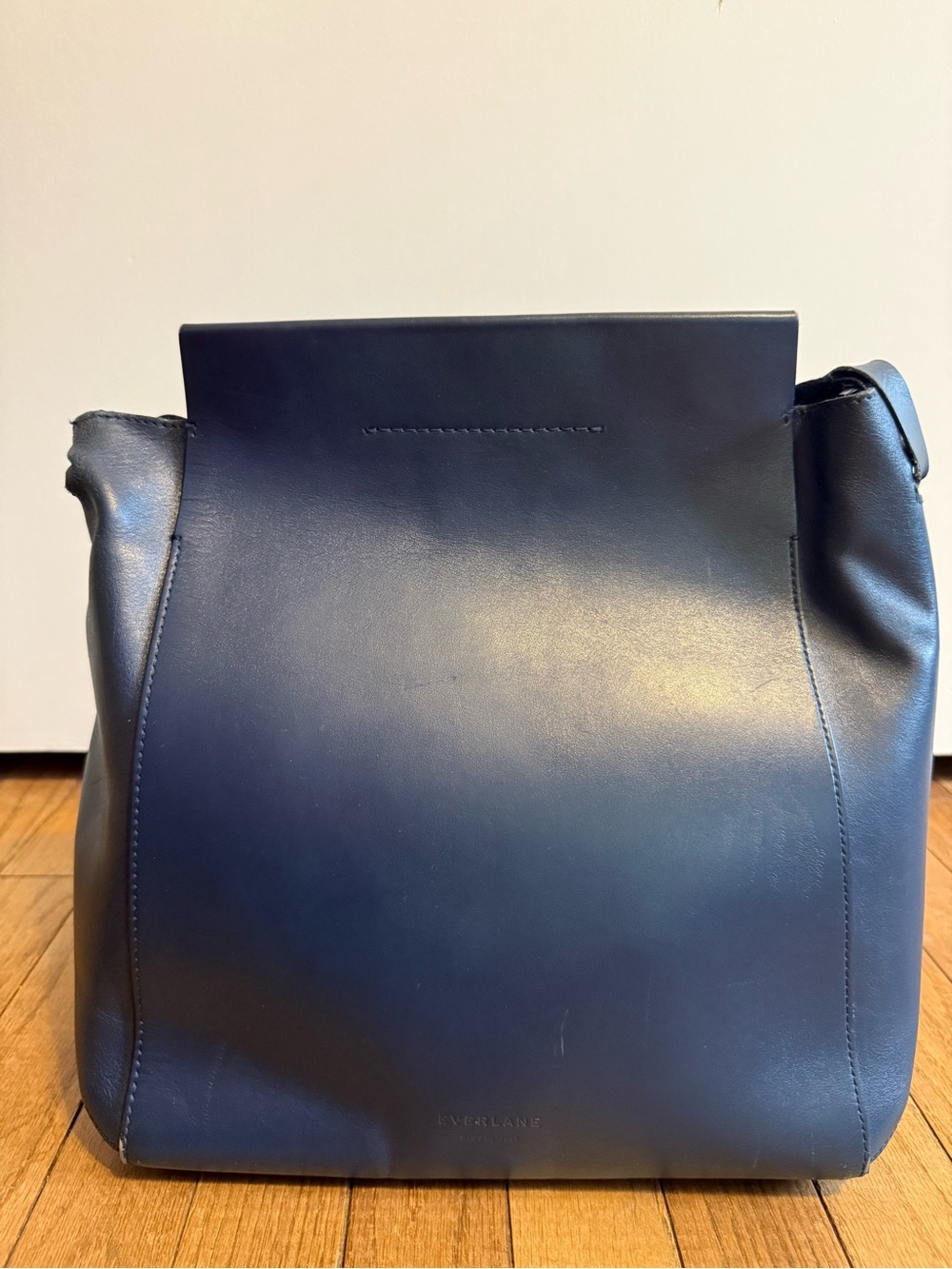 Everlane Navy Blue Leather Shoulder Bag